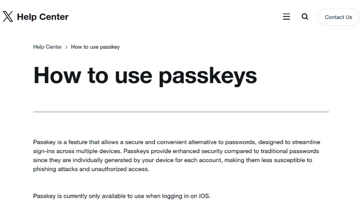 昌江苹果维修店铺分享iOS用户如何通过通行密钥(Passkey)登录 