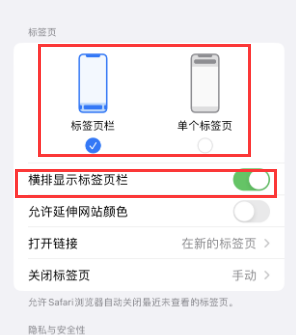 昌江iPhone授权维修分享Safari浏览器如何切换标签栏位置 