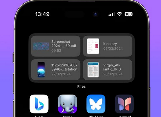 昌江苹果屏幕维修分享iPhone主屏幕快速访问最近的文件 